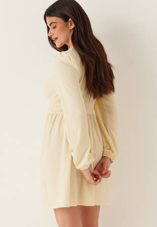 Structure Button Mini Dress