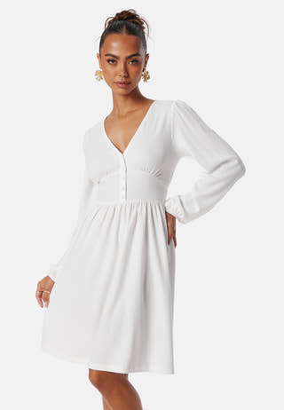 Structure Button Short Dress