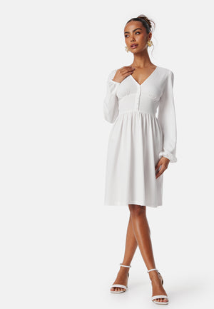 Structure Button Short Dress