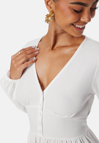 Structure Button Short Dress