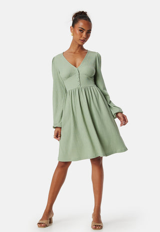 Structure Button Short Dress