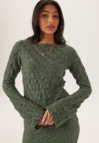 Structure Long Sleeve Midi Dress