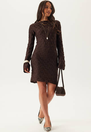 Structure Long Sleeve Short Dress