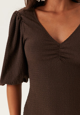 Structure Puff Sleeve Dress