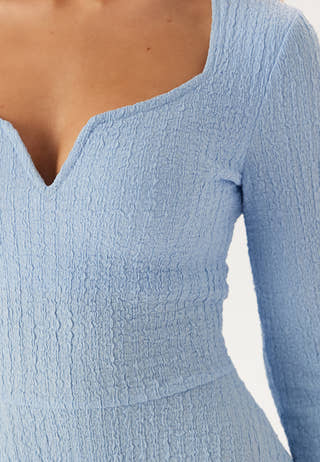 Structured V-neck Skater Dress