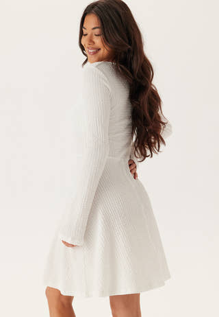 Structured V-neck Skater Dress