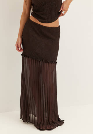 Strucure Combined Maxi Skirt