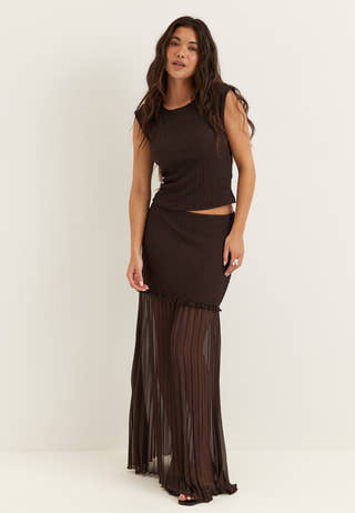 Strucure Combined Maxi Skirt