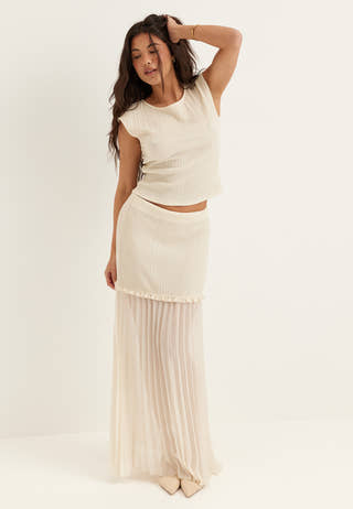 Strucure Combined Maxi Skirt