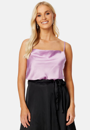 Tara drapy satin top