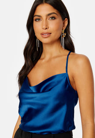 Tara drapy satin top