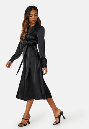 Terilee Satin Wrap Dress