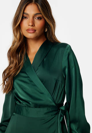 Terilee Satin Wrap Dress