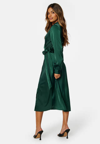 Terilee Satin Wrap Dress