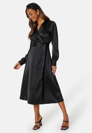 Terilee Satin Wrap Dress