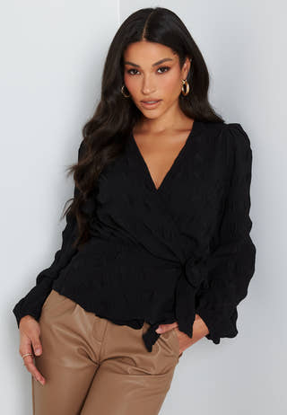 Triniti wrap blouse