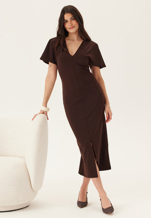 V-Neck Butterfly Sleeve Dress