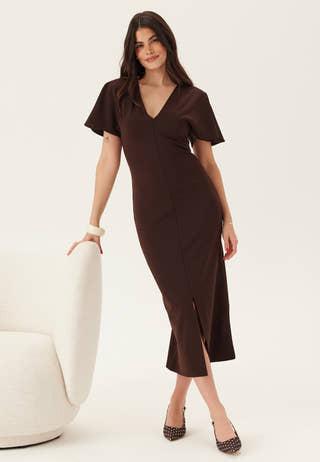 V-Neck Butterfly Sleeve Dress