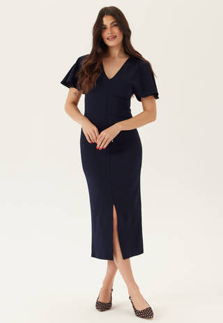 V-Neck Butterfly Sleeve Dress