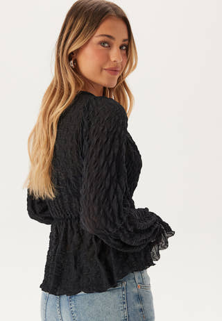 V-Neck Flounce Blouse