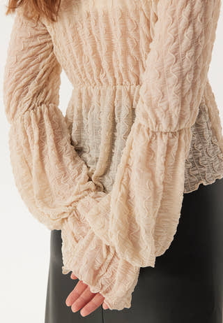 V-Neck Flounce Blouse