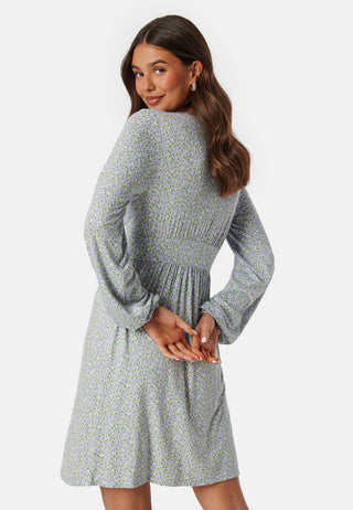 V-neck Short Button Dress