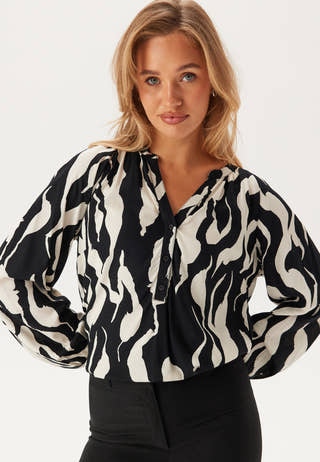 V-neck Viscose L/S Blouse