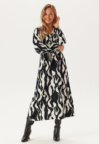 V-neck Viscose L/S Dress