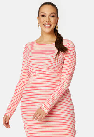 Vendela drapy striped dress
