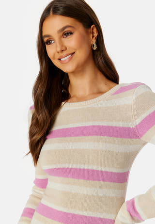 Vianey striped knitted dress
