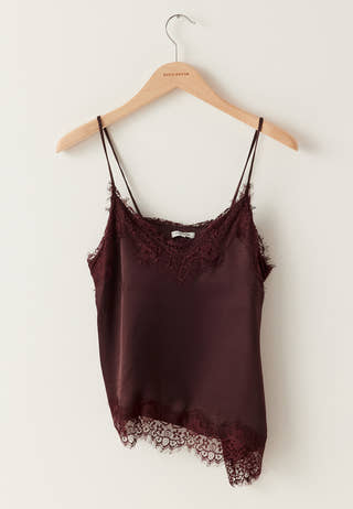 Viscose Satin Lace Singlet