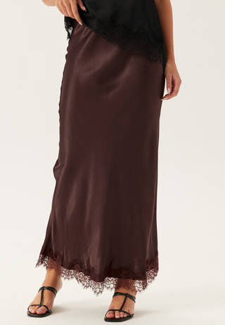Viscose Satin Lace Skirt