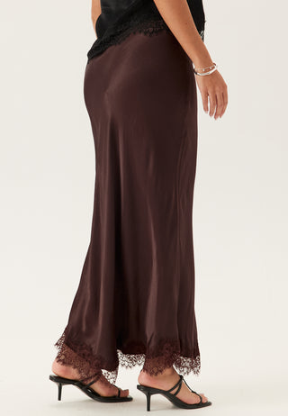 Viscose Satin Lace Skirt