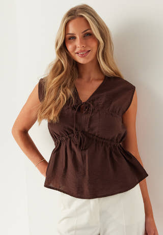 Viscose Tie Detail Blouse
