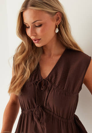 Viscose Tie Detail Blouse