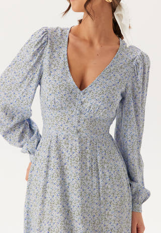 Viscose V-neck Maxi Dress