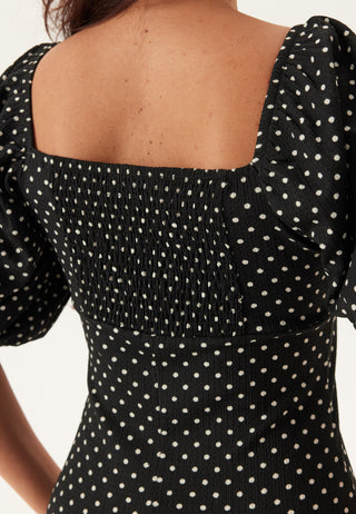 Volume Sleeve Midi Dress