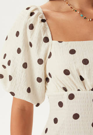 Volume Sleeve Mini Dress