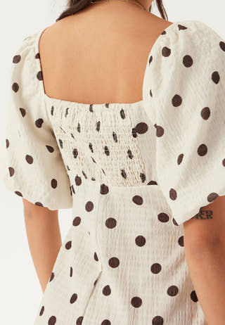 Volume Sleeve Mini Dress