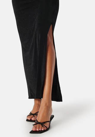 Shiny Waterfall Strap Dress