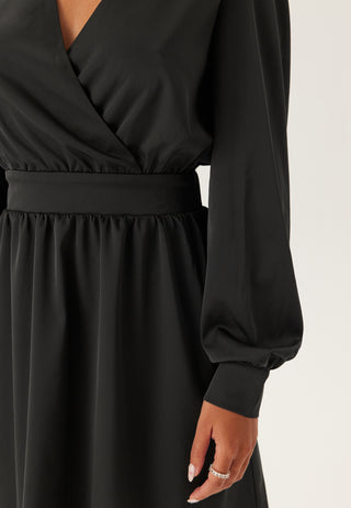 Wrap Satin Dress