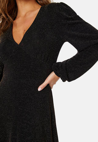 Sparkling Puff Sleeve Dress