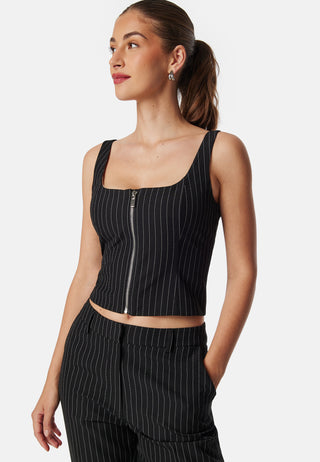 Zip Bustier Top