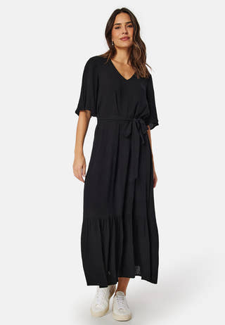 Butterfly Sleeve Viscose Dress