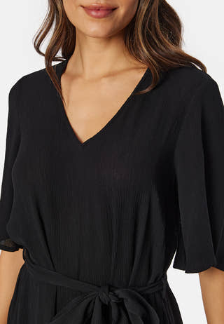 Butterfly Sleeve Viscose Dress