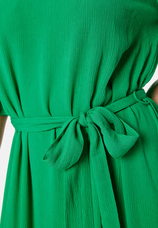 Butterfly Sleeve Viscose Dress