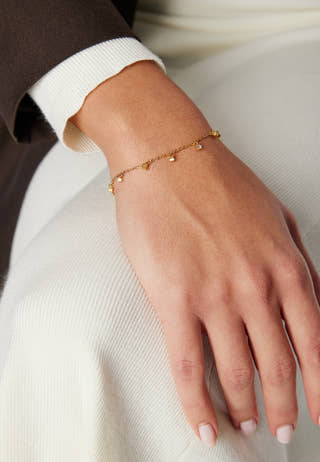 Bracelet With Multi Crystal Charm