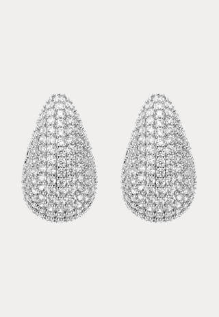 Corinne Crystal Earring Silver