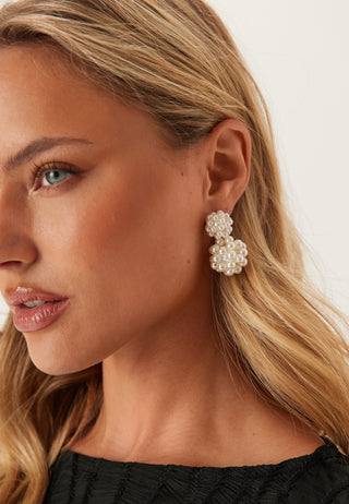 Pearl Double Bead Earring