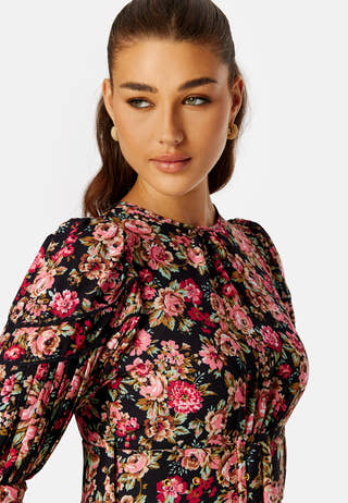 Plisse Midi Dress